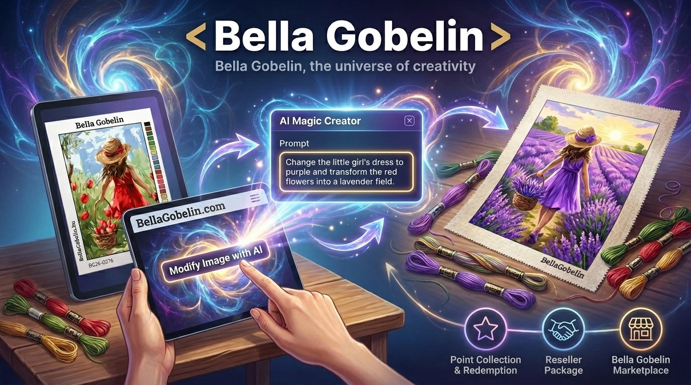 AI Magic Needlepoint Catalog Creator – Bella Gobelin