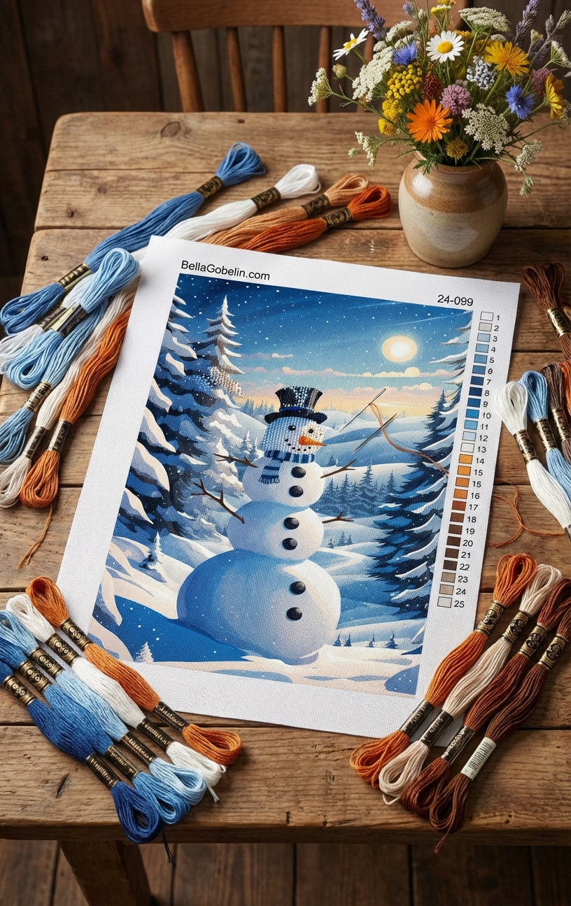 The cheerful snowman