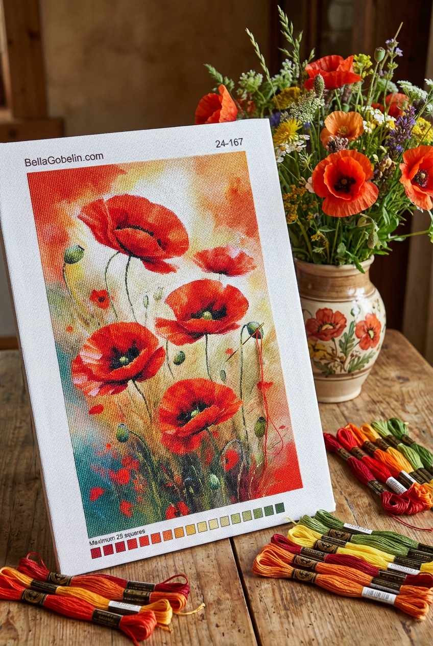 Red poppies