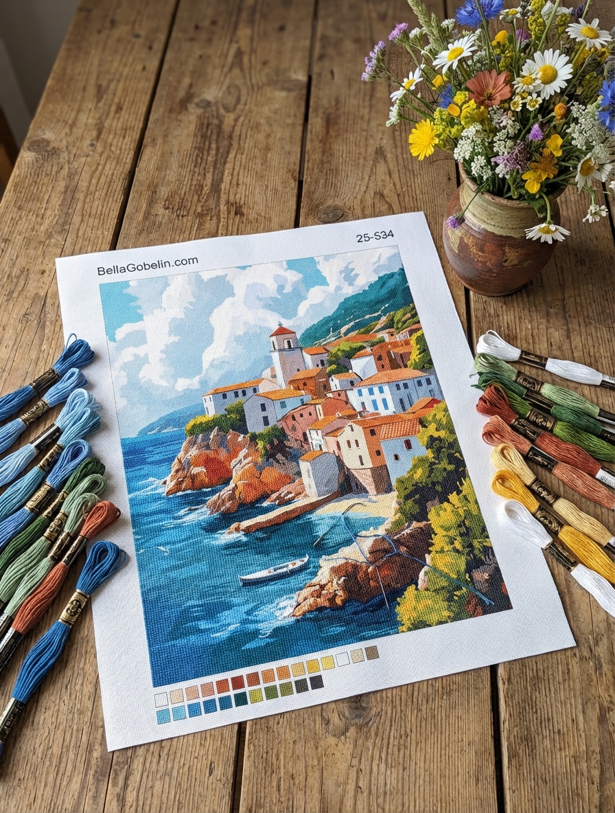 Italian town on the beach