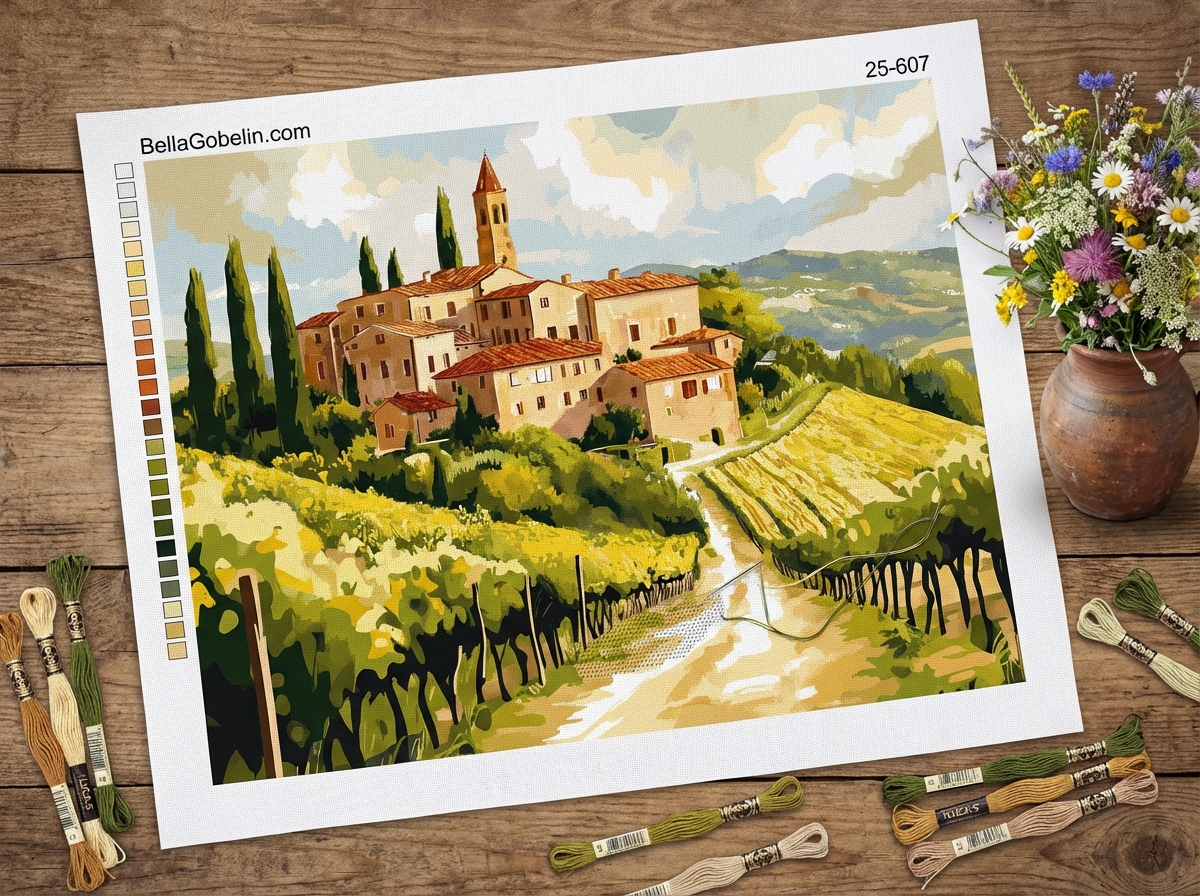 Tuscan village, Chianti, Wine