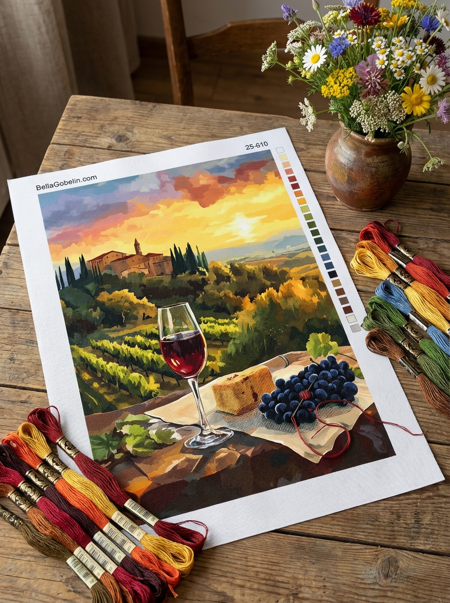 Sunset, Tuscany, Chianti, Wine