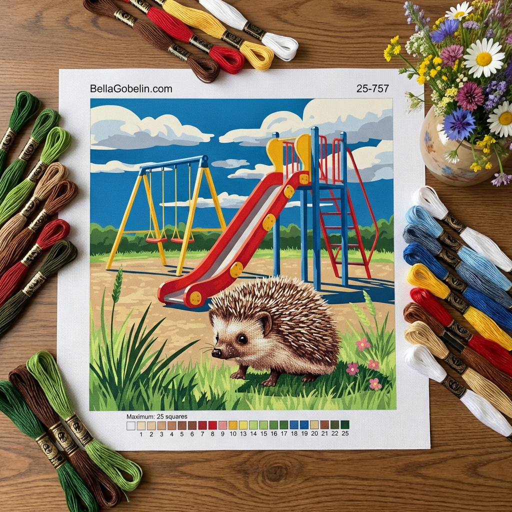 Hedgehog at the playground
