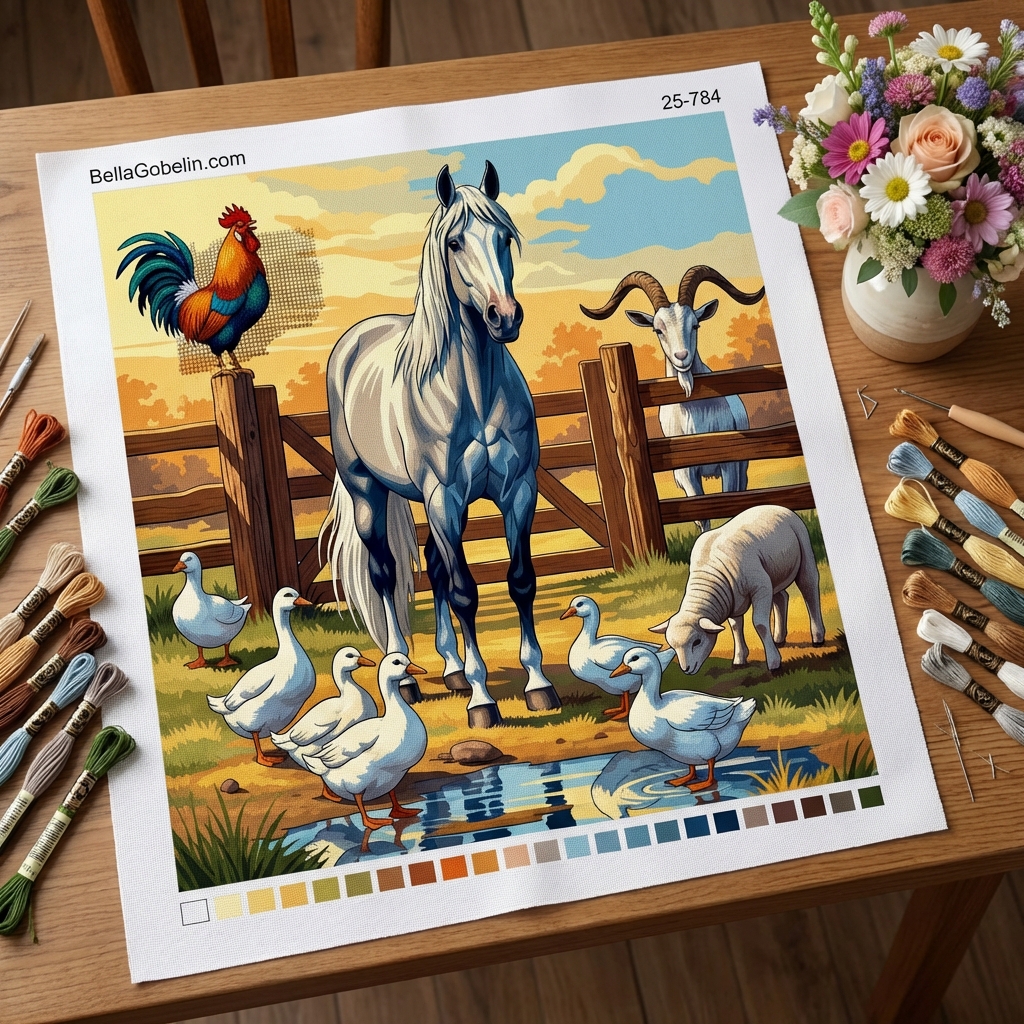 Friends in the poultry yard