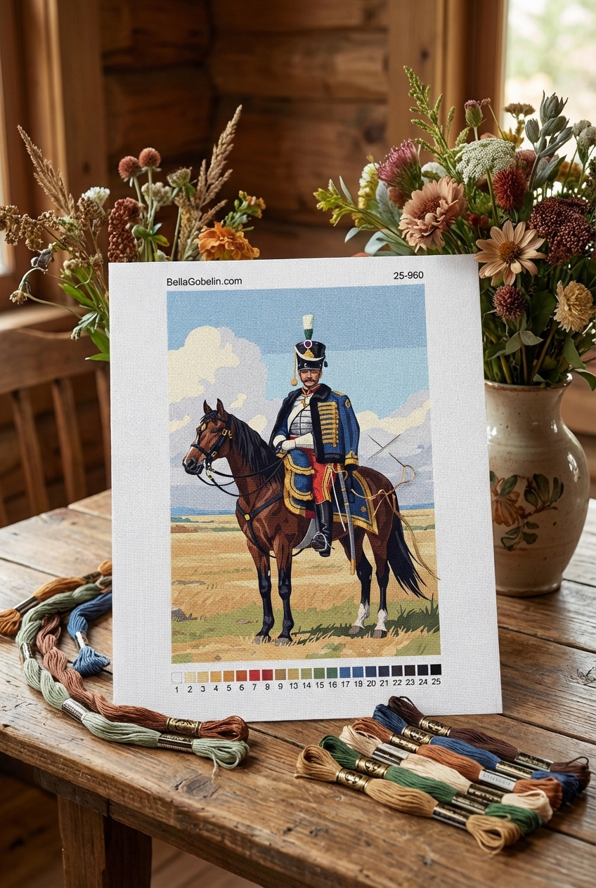 Hungarian Hussar on a horse