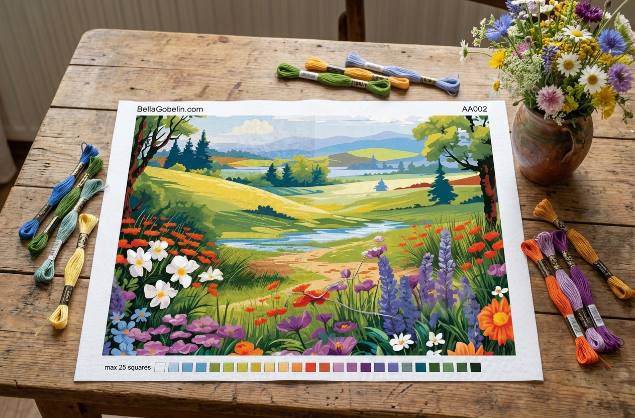 Spring flowers in the meadow