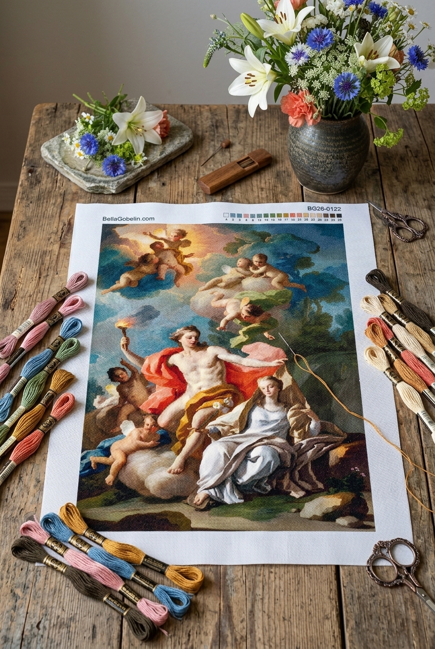 Anton Raphael Mengs - Apollo, Mnemosyne, and the Nine Muses replica
