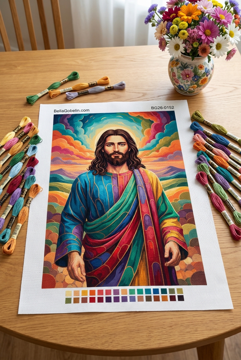 Colorful Jesus portrait