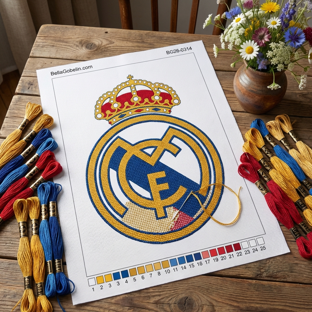 Real Madrid emblem on a white background