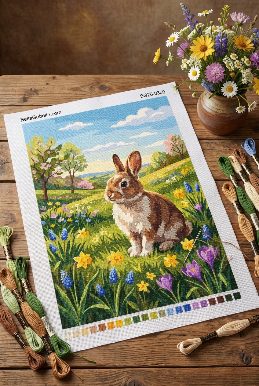 Bunny in a flower meadow