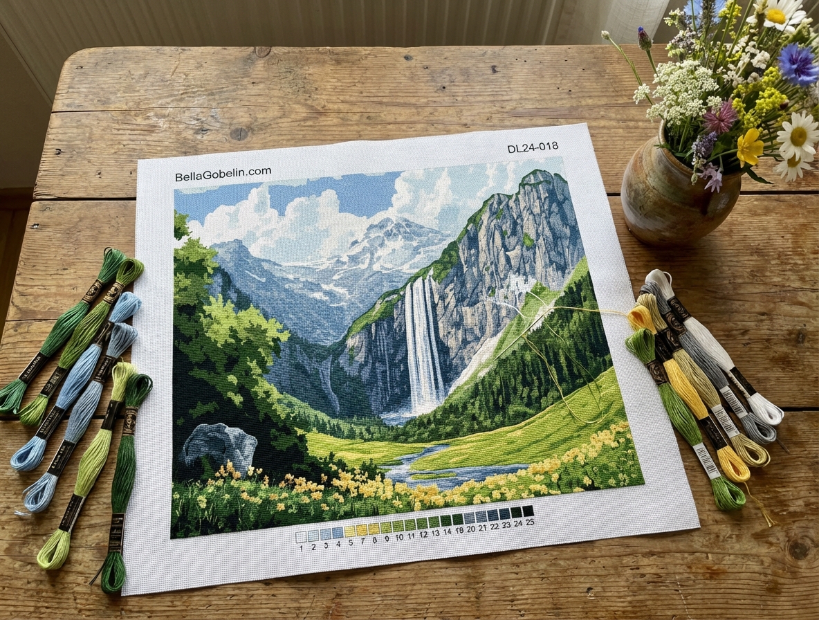 Waterfall in the Alps