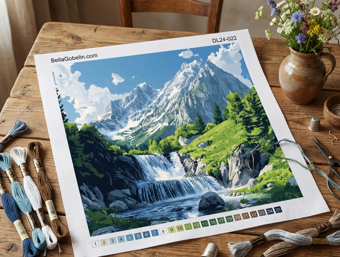 Waterfall in the mountains – DL24-022