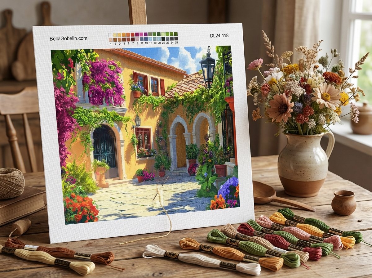 Mediterranean courtyard