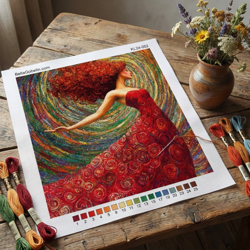 Klimt style: The Red Demon