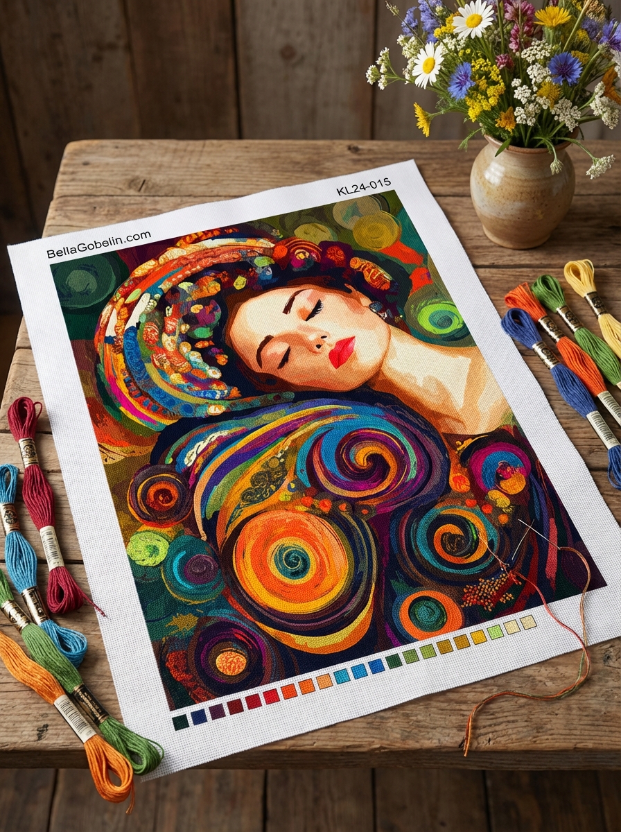 Klimt style: Resting