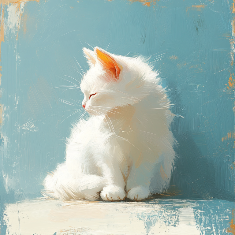 White little cat
