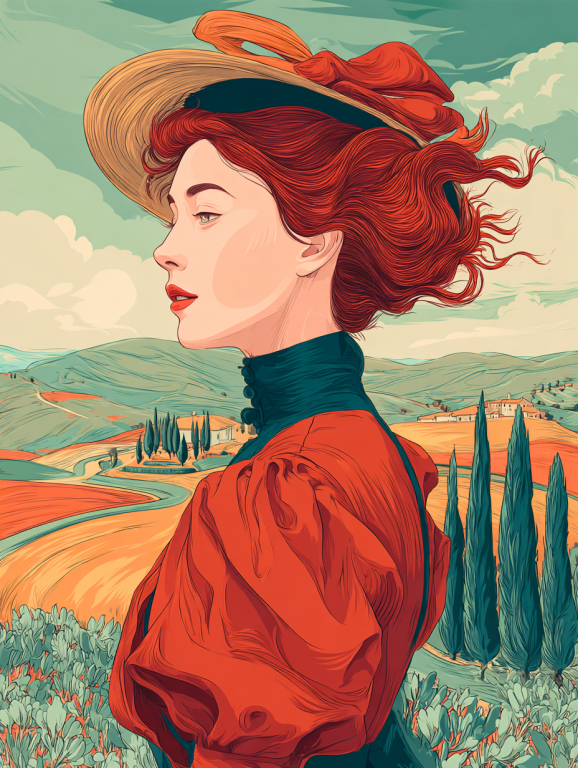 Toszkán hölgyportré