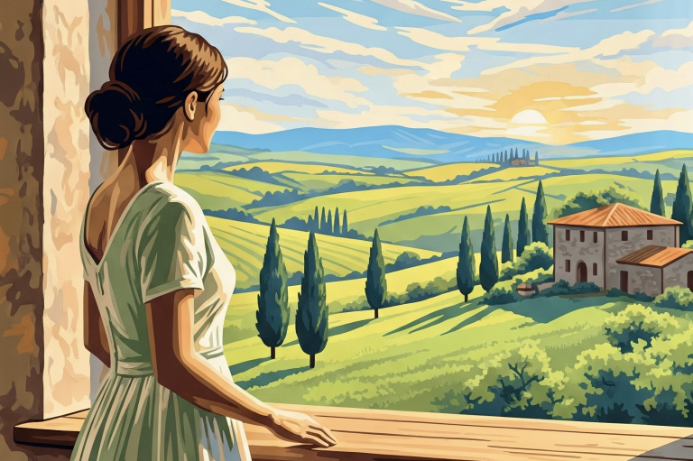 Kilátás Toszkánában