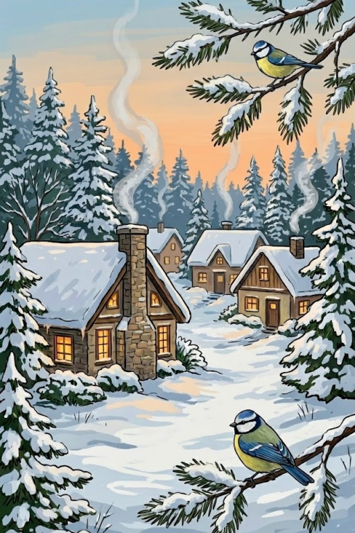 The little titmouse longs for warmth.