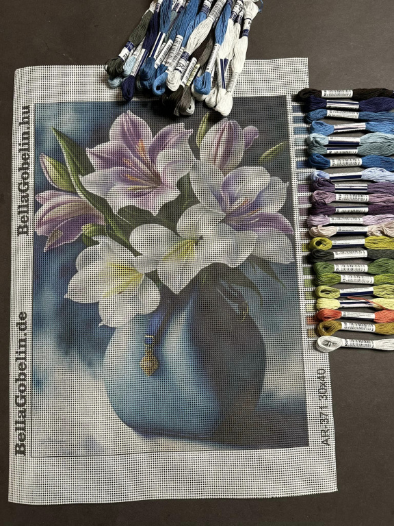 Liliom csokor vázában