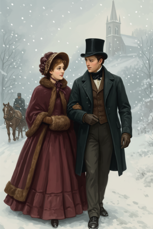 Winter walk in the snow

