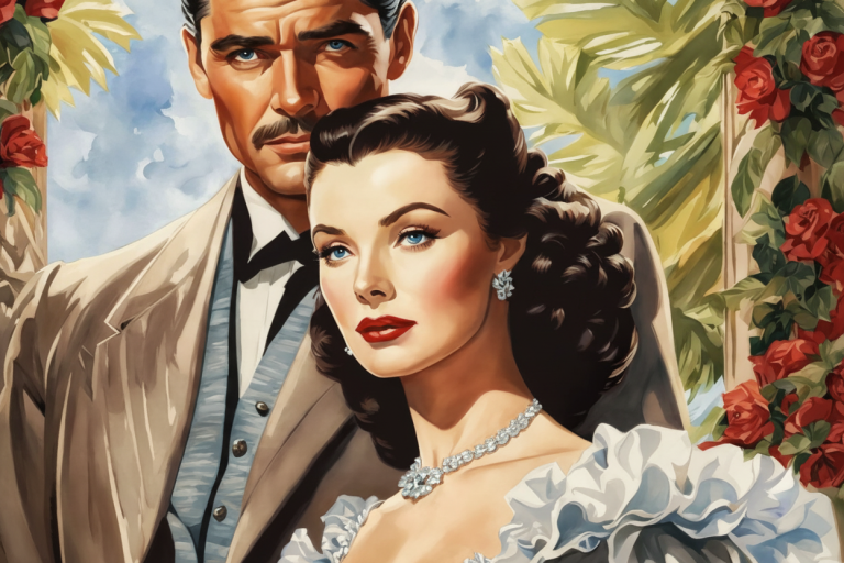 Romantic portrait with roses