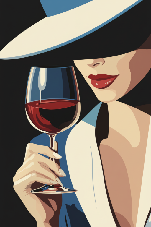 Woman with a wine glass