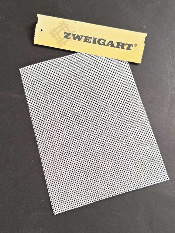 Fehér Zweigart Stramin 44/100 (normál kanava) - 15x20 cm
