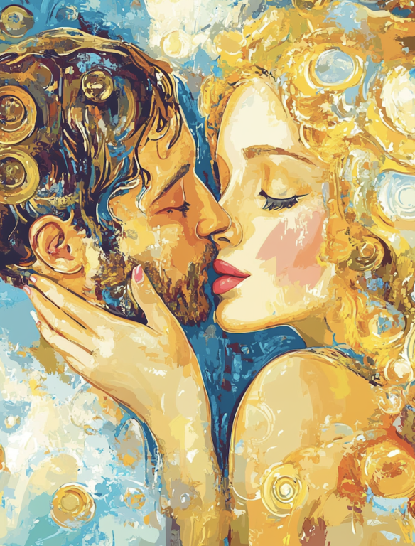 Klimt stílus: A csók - variációk