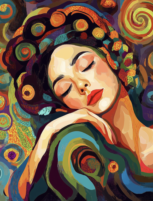 Klimt stílus: Pihenő