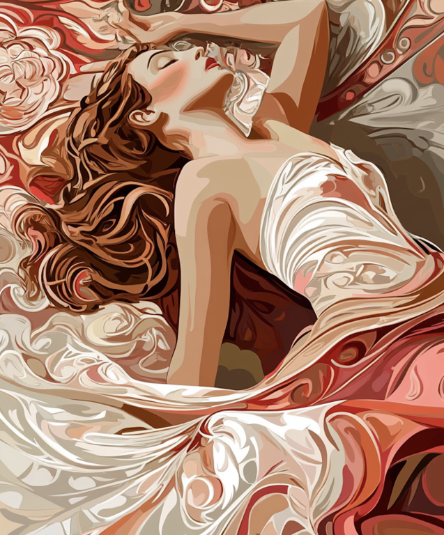 Mucha style: Pushed to bed