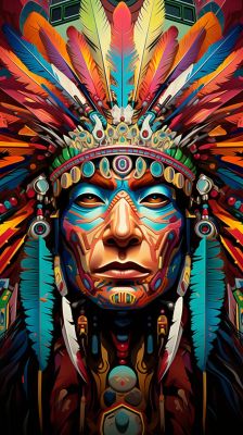 Colorful Indian Head