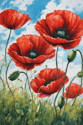 Poppies in the Meadow
