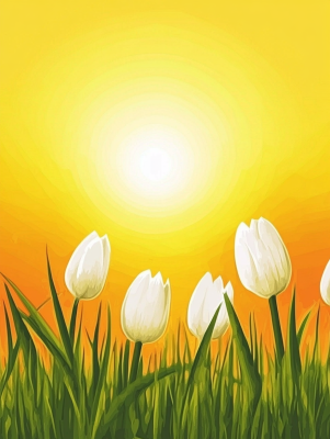 Tulips in the sunlight