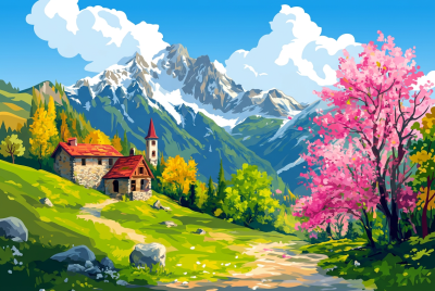 Spring in the French Alps