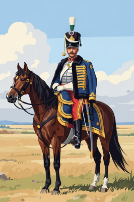 Hungarian Hussar on a horse