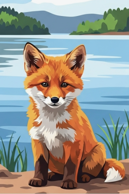 Little Fox by the Lake