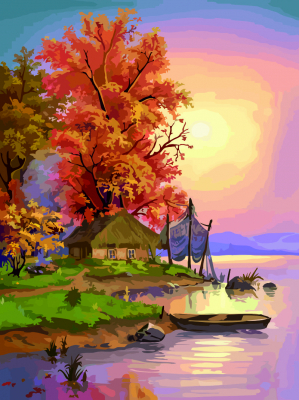 Lakeside landscape