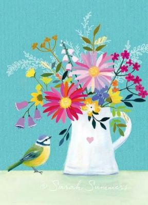 Flower bouquet in a can