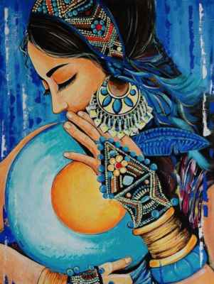 Lady in Indian attire