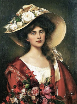Lady with Roses