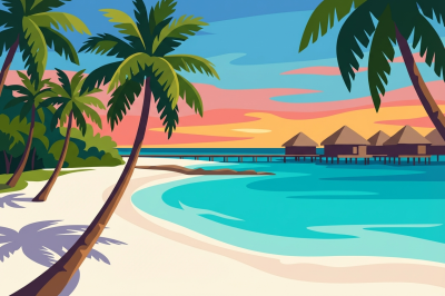 Tropical beach landscape