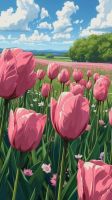 Pink tulips