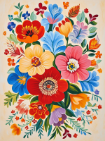 Colorful flower pattern