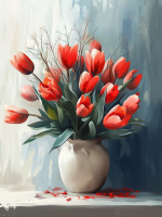 Red tulip bouquet