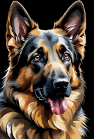 German Shepherd Dog Portrait