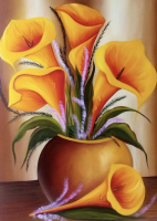 Yellow calla lily flower
