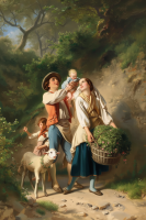 Benjamin Vautier - The Young Family replica